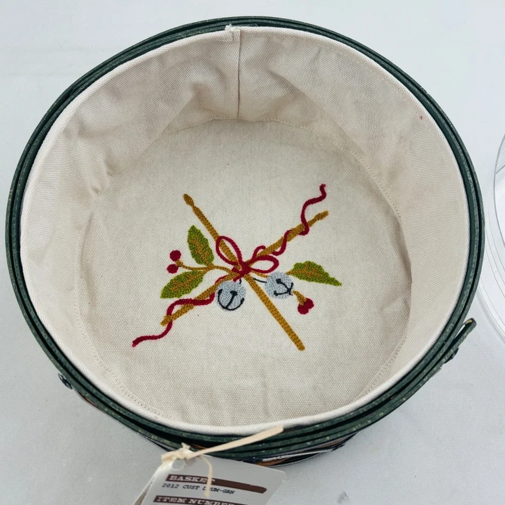 Longaberger 2012 Christmas Collection Cust Drum Basket 10